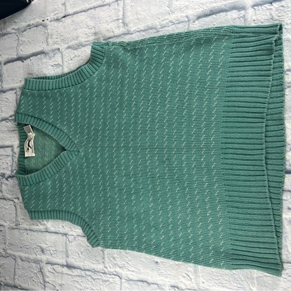Vintage sweater vest, the fox sweater, size small light teal JCPenney - Picture 8 of 13